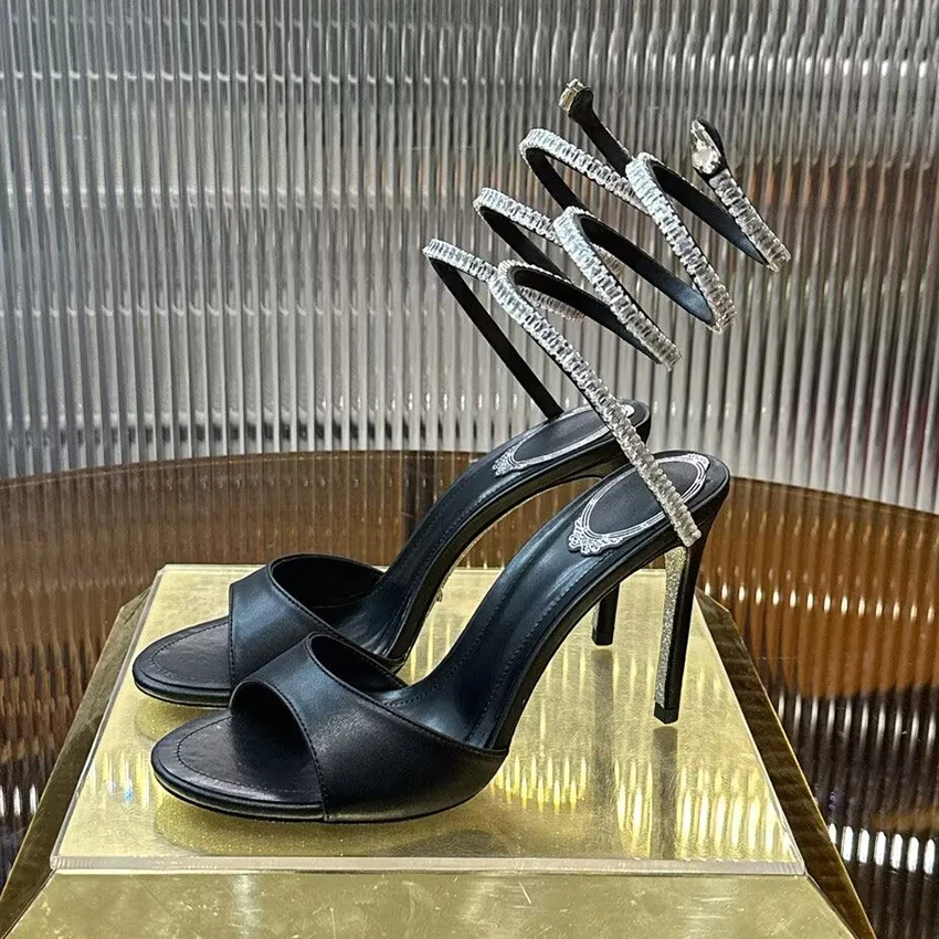 

Горячая новинка: летние блестящие босоножки-шпильки с кристаллами, женские туфли на высоком каблуке с пайетками для вечеринок, кожаные женские сандалии с ремешком на пятке