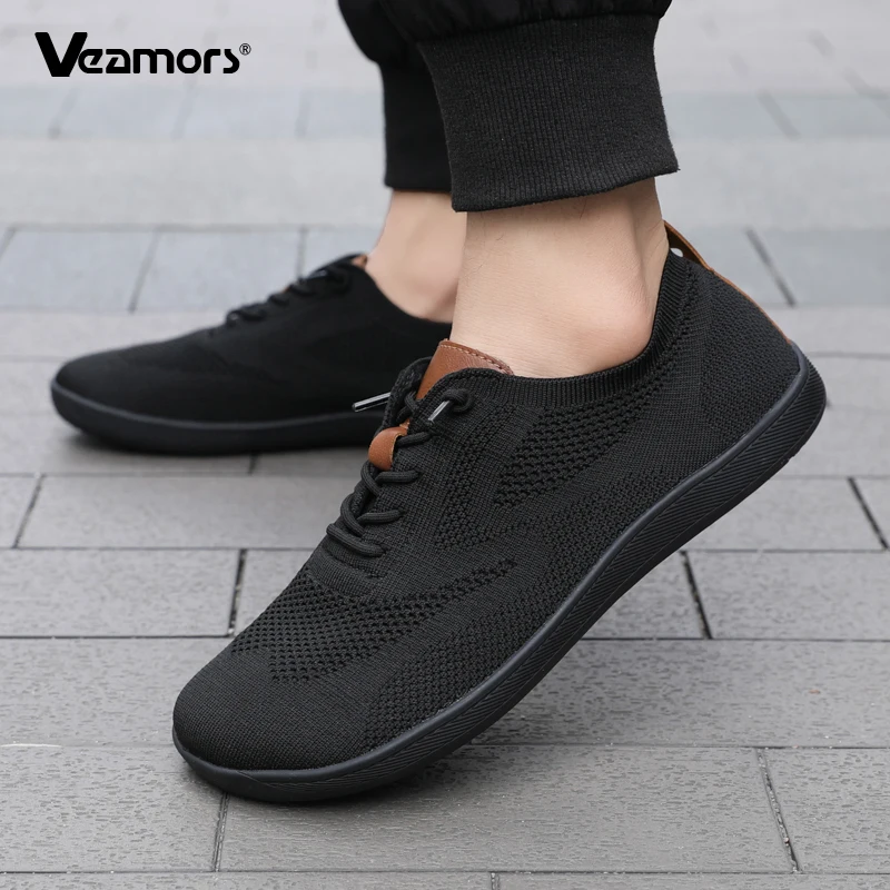 

Light Breathable Men's Cross-Training Shoes Wide Toe Box Walking Shoes Women Knitted Mesh Flats Fitness Casual Sports Shoes