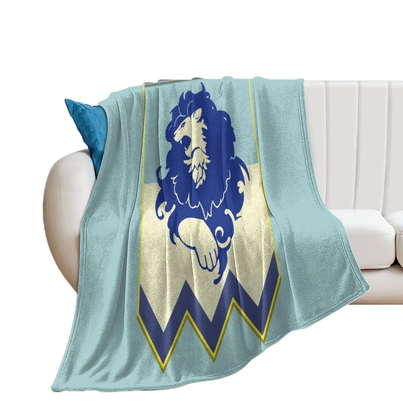 

Fire Emblem 3 Houses: Blue Lions Banner Throw Blanket Soft Beds Decorative Beds Weighted Moving Blankets