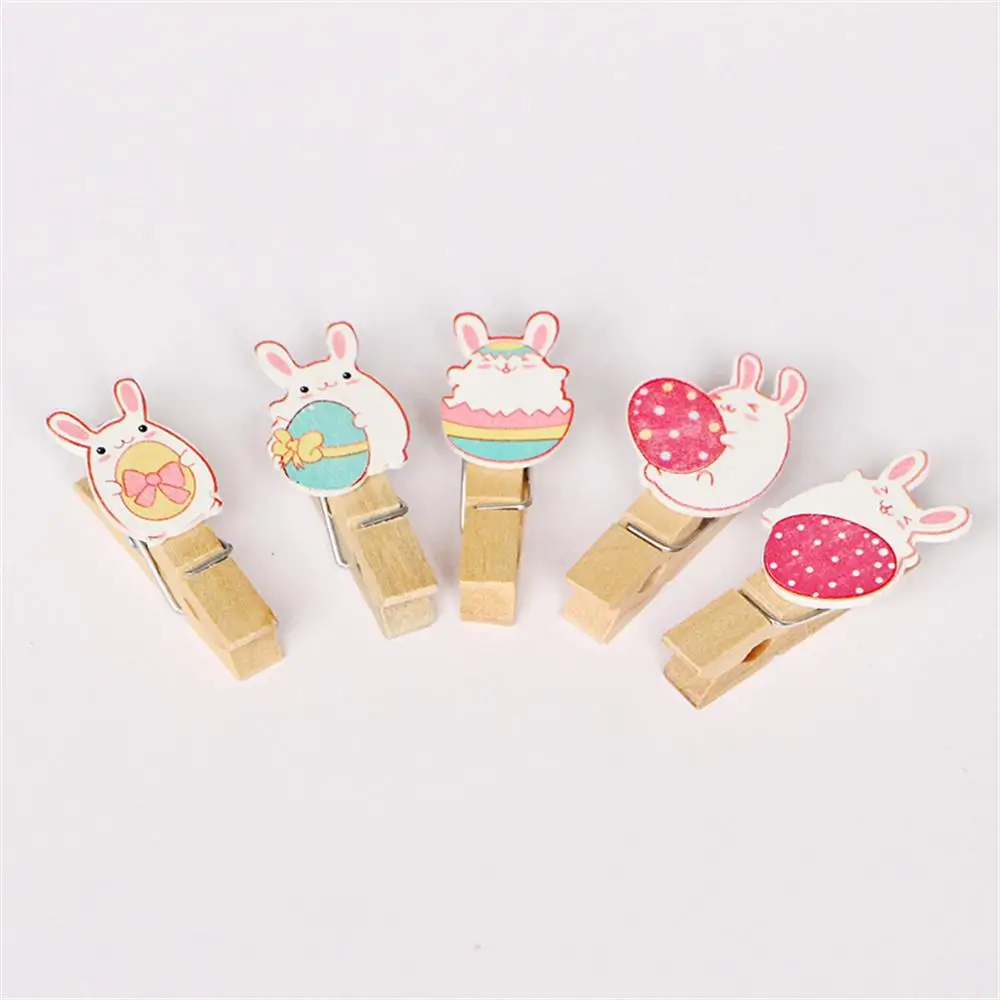 1 Los niedlichen Cartoon Kaninchen Katze Pflanze Holz Clip Set/niedlichen Holz Büroklammern/kleine Handwerk Foto Heringe kawaii Briefpapier