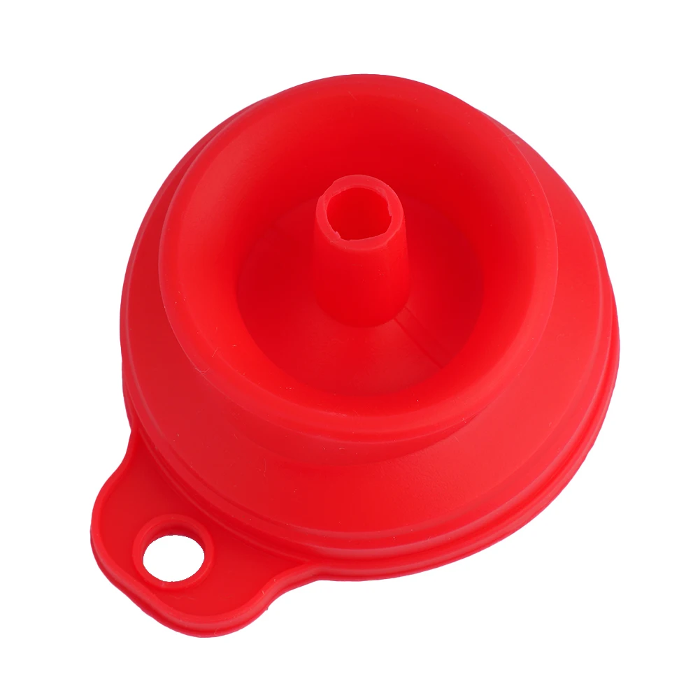 Hot Sale Brand New Car Funnel Collapsible Silicone 7cmX6cm Collapsible Engine Filler Oil Screen Space Saving Top