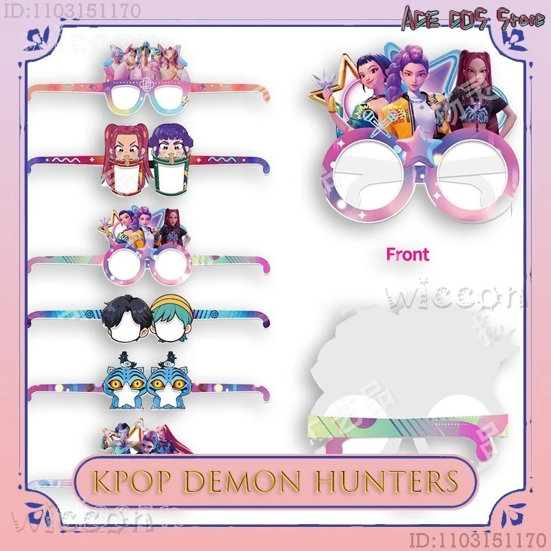 

Halloween Costume AKPopDe mon Hunters Party Paper Glasses Cosplay Accessory Anime Photo Prop Performance Outfit Anime Cosplay C
