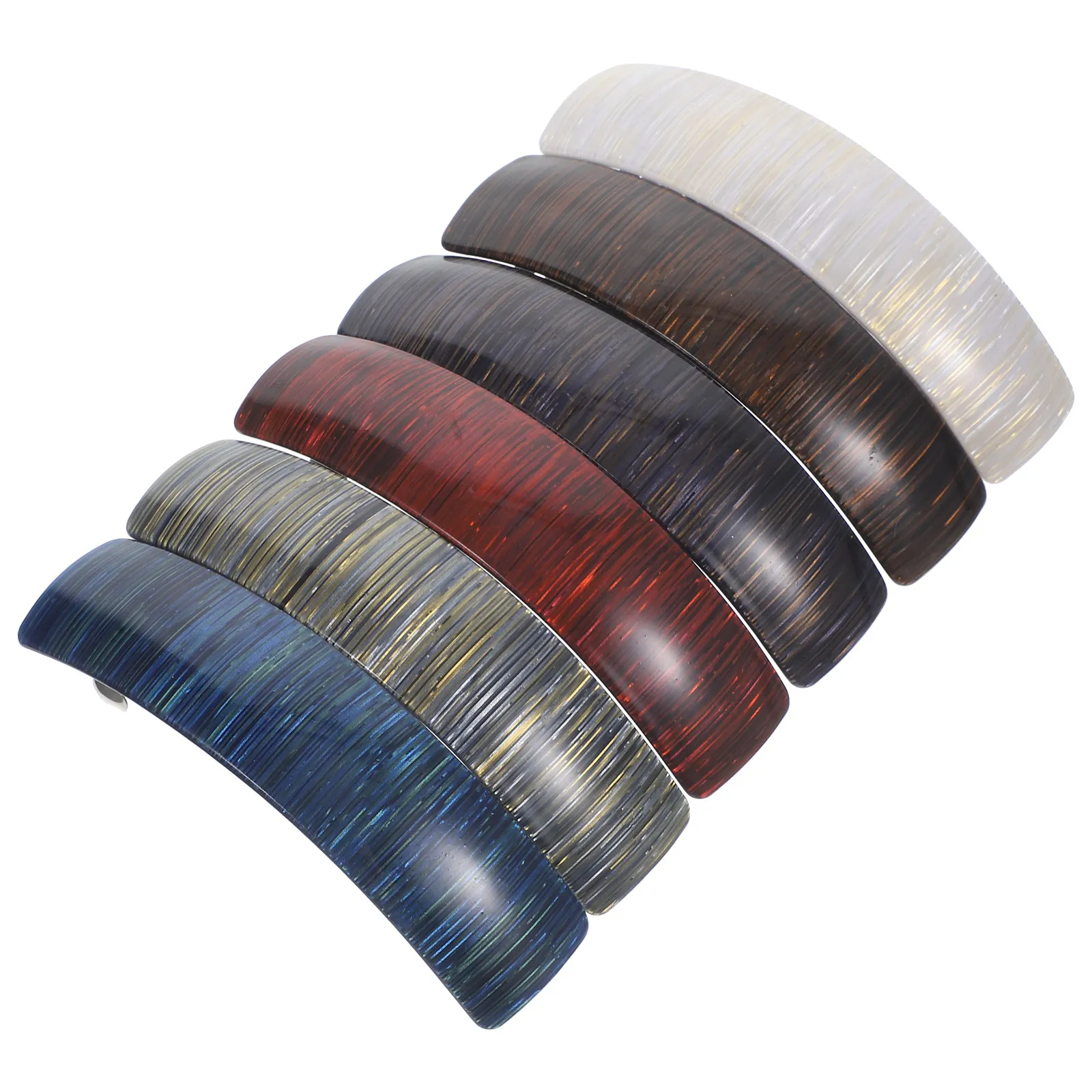 

6Pcs Decorative Hair Clips Spring Metal Acrylic Hair Accessories for Women Elegant Styling Tool for Daily Work Banquet