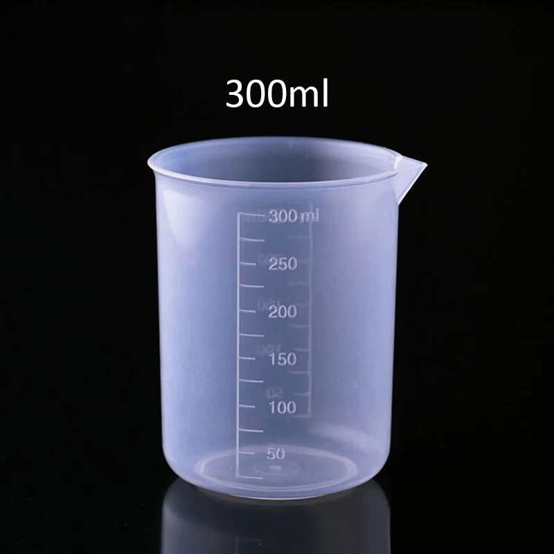 50ML/100ML/300ML/500ML Graduated Cup Measuring Cup Kitchen Baking Supplies Transparent Plastic Beaker Cup With Scale Chemical La