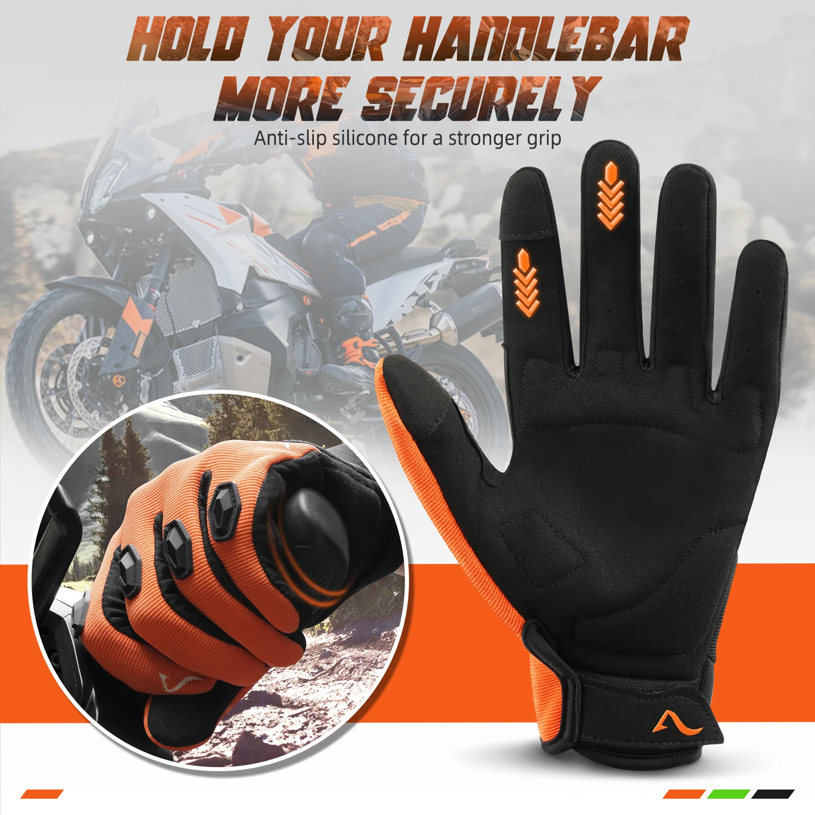 GUantes de motocicleta para hombre y mujer, equipo de protección para ciclismo, carreras y motocross, para Kawasaki KTM Duke 390 Ducati