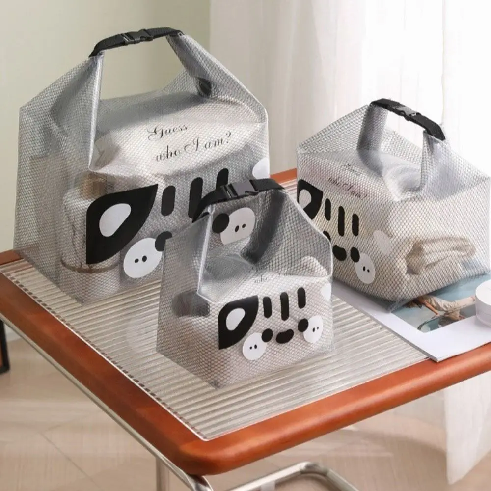 

Portable Cartoon Cosmetic Container Mesh Sealing Travel Toiletry Bag Handle Waterproof Cosmetic Storage Bag Business Trips