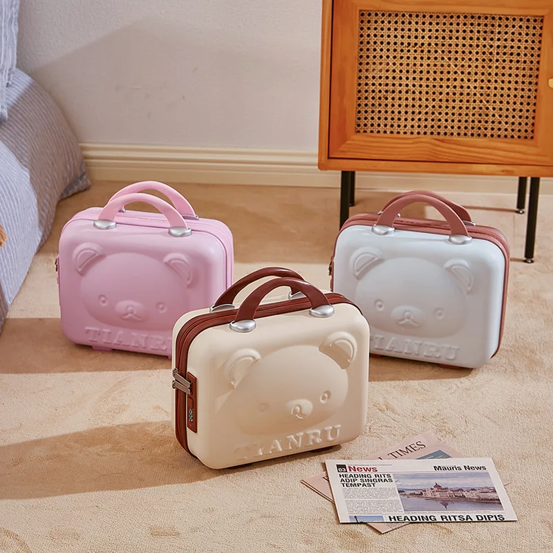 Luggage14Women\'s Inch Cosmetic Case16Bear Mini Password Suitcase Handbag Gift Box