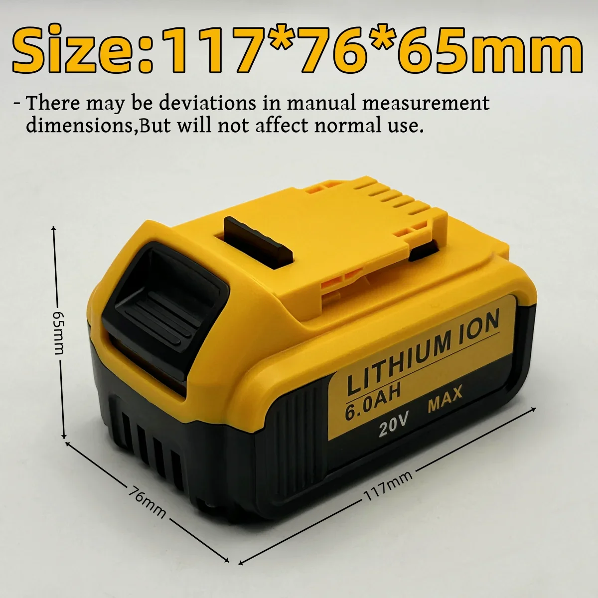 For Dewalt 20V Battery 6.0Ah DCF850 DCB200 DCB184 Lithium Battery Compatible With All DEWALT Series Of 18V/20V Power Tool