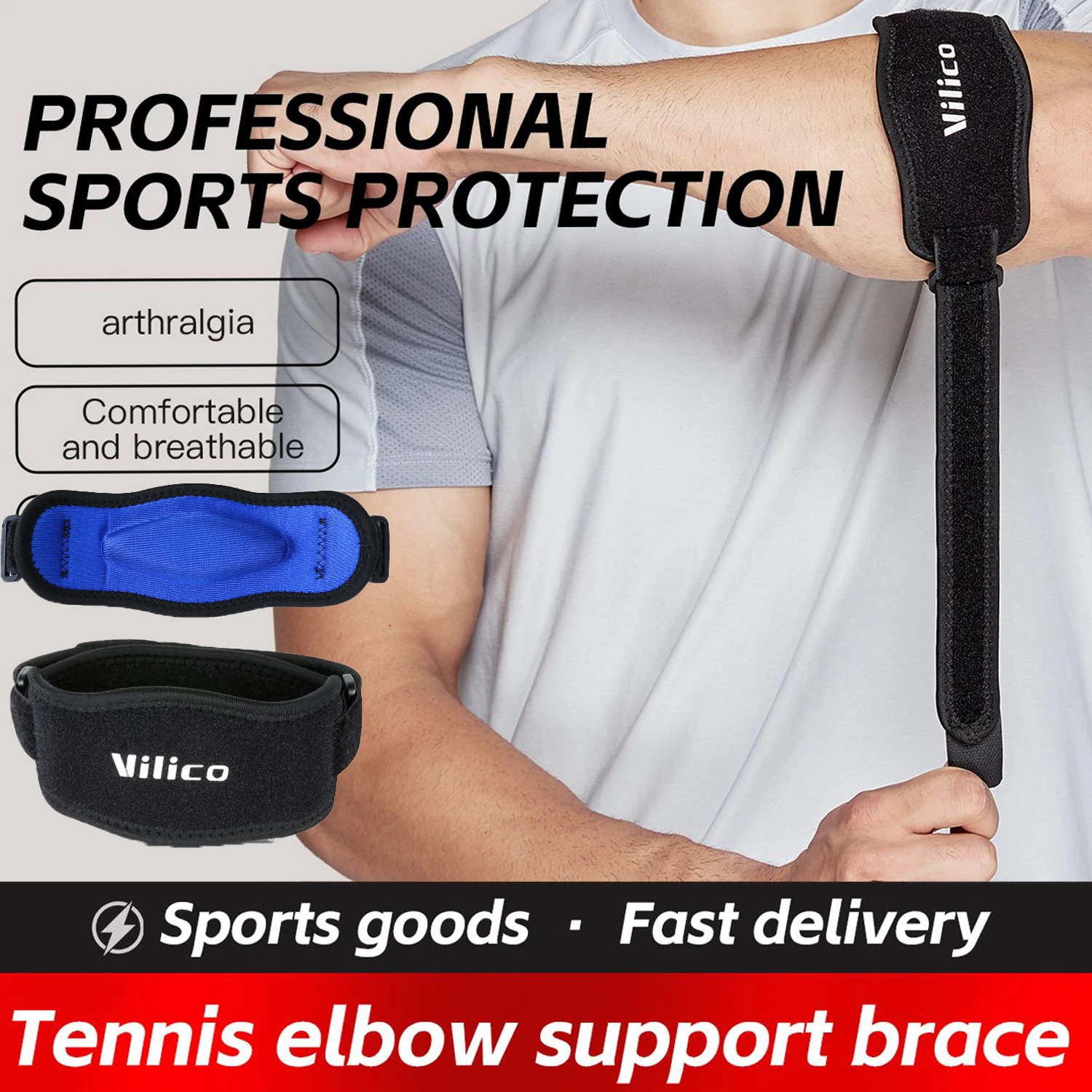 

1Pc Tennis Elbow Brace Strap for Tendonitis Joint Pain Adjustable Elbow Support for Gym Basketball Tennis Golf Elbow Protector