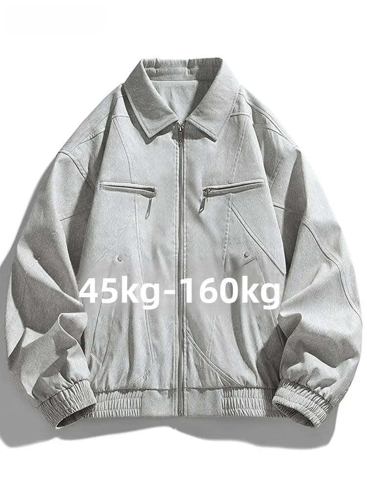 

Ретро-куртка в американском рабочем стиле для мужчин, с длинным рукавом и воротником, модная осенняя новинка больших размеров, верхняя одежда в японском стиле