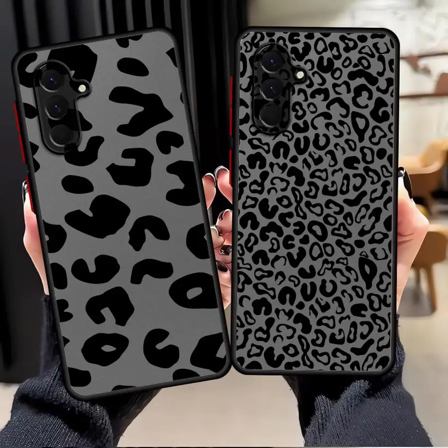 Phone Cover Case for Samsung Galaxy A52S A72 A35 A73 A33 A14 A23 A54 A56 A55 A53 A17 A52 A34 A36 A16 A15 Leopard Print Pattern