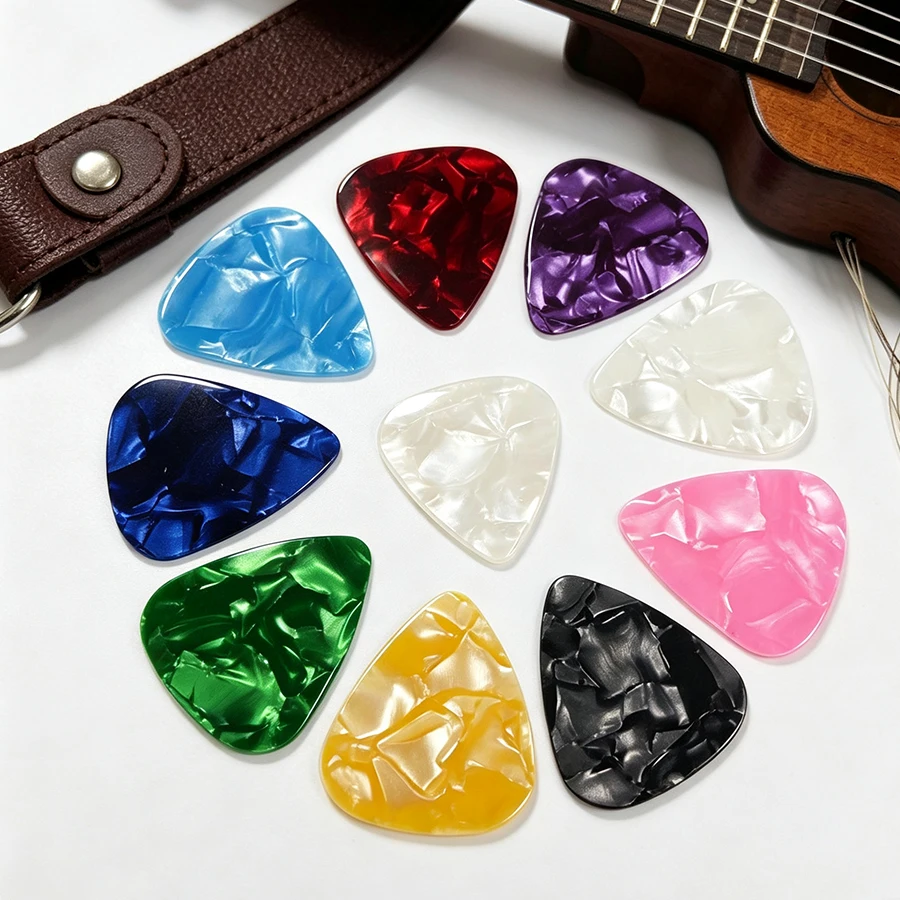 Colorful 12-72PCS/Pack Celluloid Guitar Pick Bright Color Plectrum Guitar Bass Ukulele String Instrument Practice Small Gift ZYF