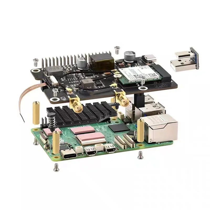 

Превосходный для Raspberry Pi 5 Pcie To M.2 E KEY с платой расширения Poe HAT+ RTL8822CE Двухдиапазонная беспроводная сетевая карта для RPI 5