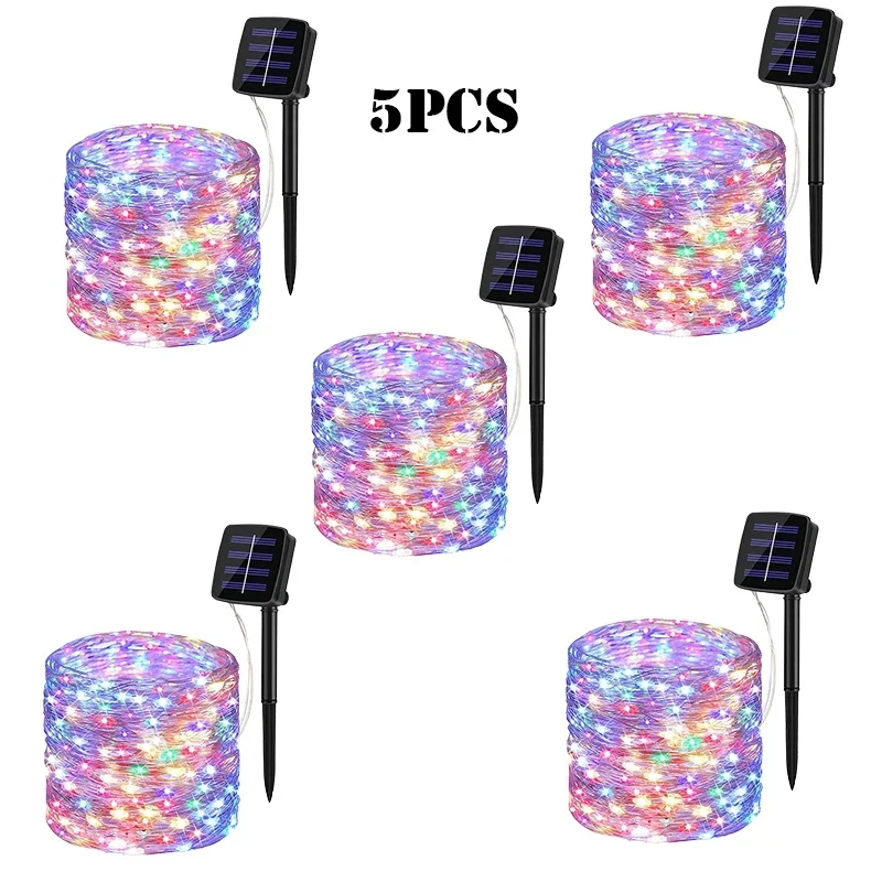 32M Solar LED Licht Outdoor Girlande Lampe Garten Fee Licht String Led Twinkle Wasserdichte Lampe Weihnachten Girlande Hof Dekoration