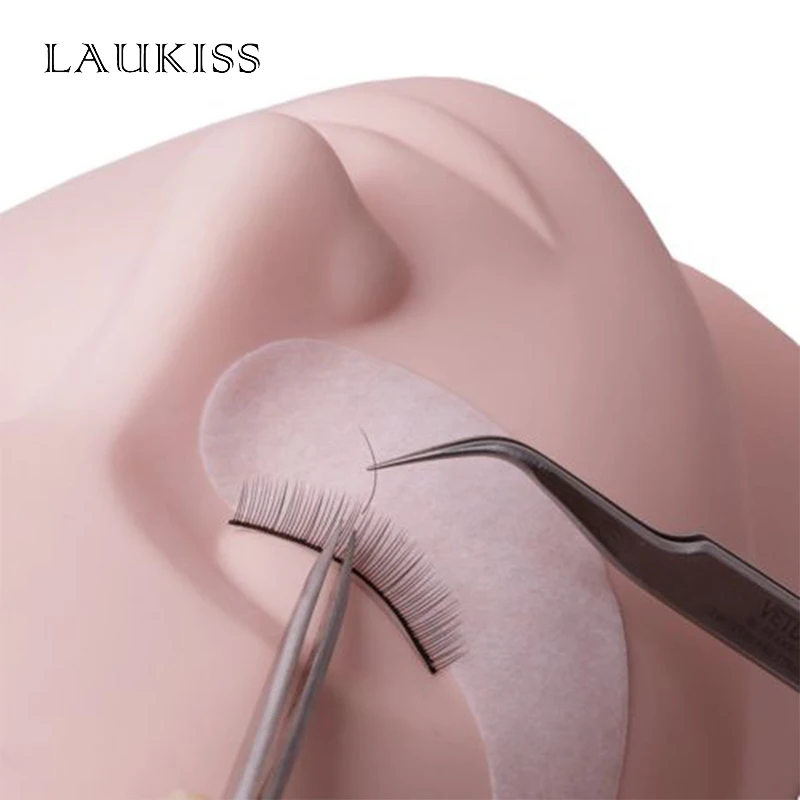 Mannequin d'extension de cils fait à la main pour débutants, formation, pratique, faux cils, coussinets, fuchsia, outils d'extension des yeux