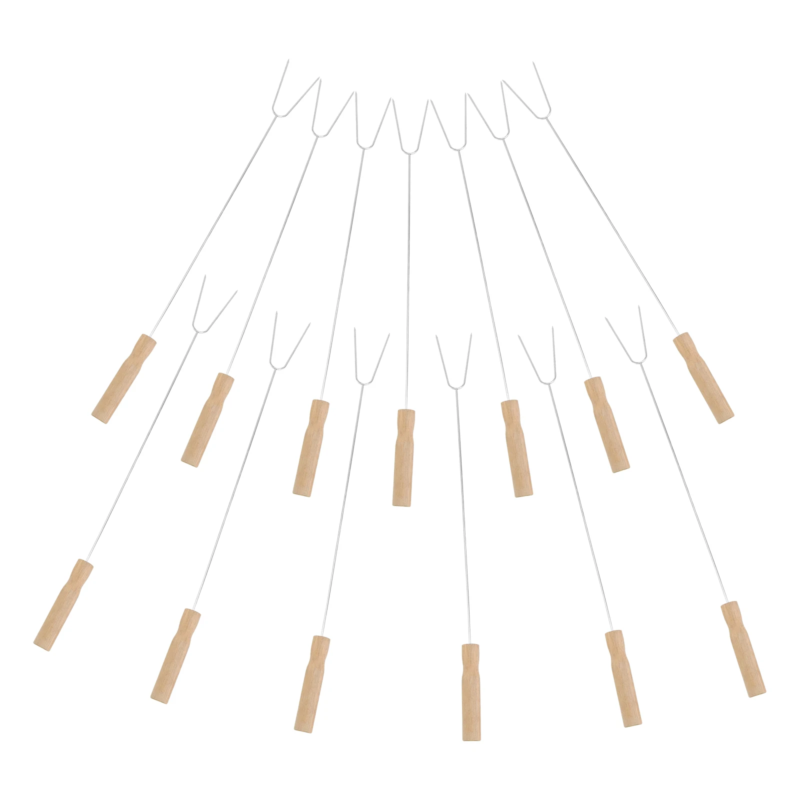 

15 Pcs H Barbecue Forks Stainless Steel Stainless Steel Barbecue Fork Smooth Surface BBQ Tools Square Flat Skewers Kitchen