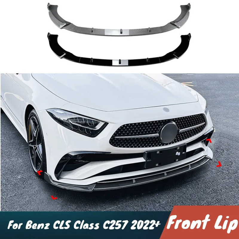 

Для 2022+ Mercedes Benz CLS Class C257 3 шт./компл. автомобильный передний бампер, разделитель губ, комплект кузова, защитная защита, аксессуары для тюнинга