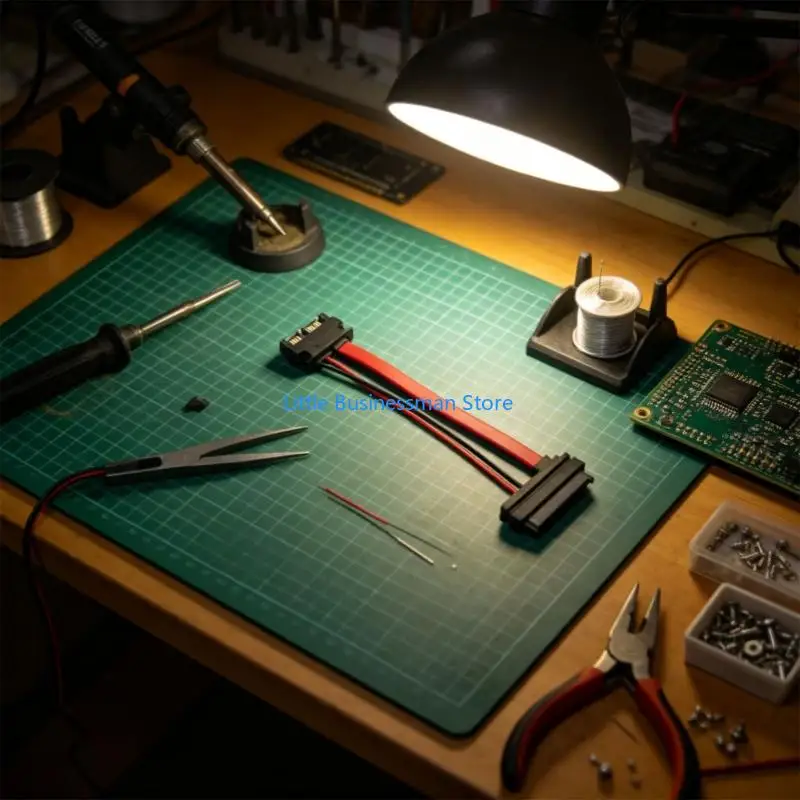 SATA22P to 13P Internal Drive Connection Cable, Short Storage Link for Desktop Repair, Hardware Changes and Organized Routing