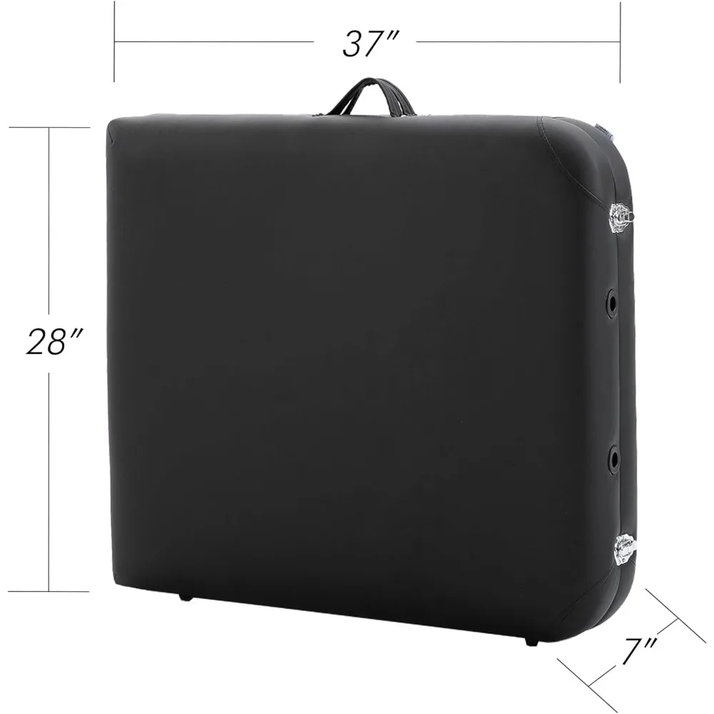 طاولة تدليك محمولة أساسية من سييرا كومفورت، باللون الأسود #3