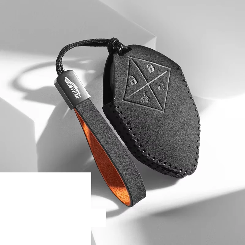 For CHANGAN Deepal S05/S07/SL03/L07/G318/AL03 Suede Key Fob Cover - Premium Alcantara Key Case with Keychain