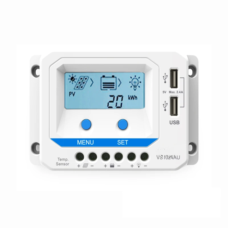 solar panel voltage regulator 12V/24V auto switch  solar charge controller 10a