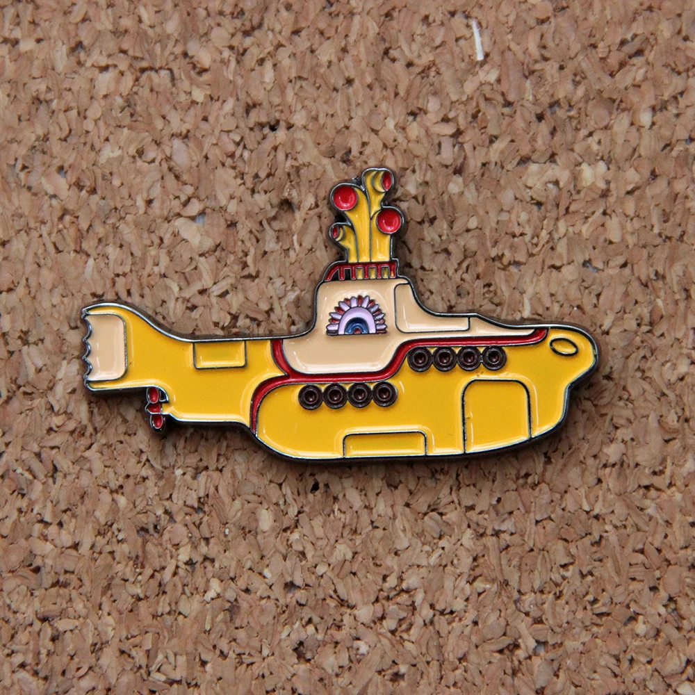 Enamel Pins Fashion Jewelry The Be0tles Rock Band Yellow Submarine Brooch Lapel pins Backpack Badge Jewelry gift