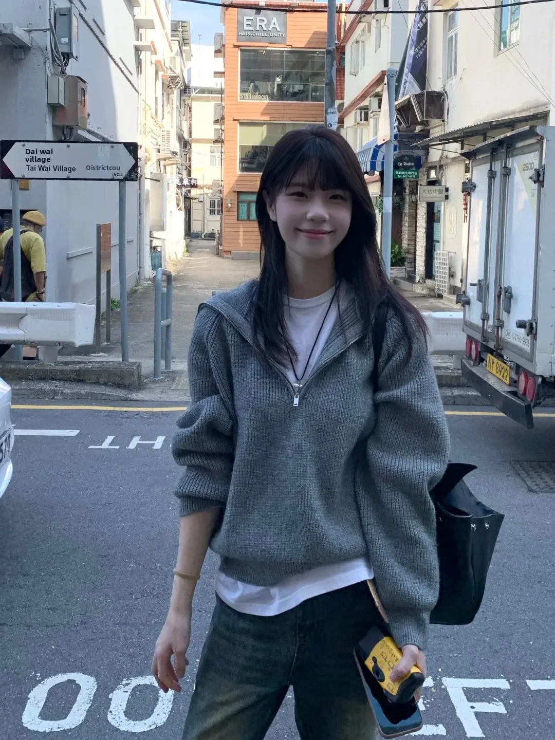 

Серый вязаный свитер-худи на молнии до середины груди, унисекс, осенне-зимний, в стиле кардигана, повседневный, свободного кроя, с длинными рукавами