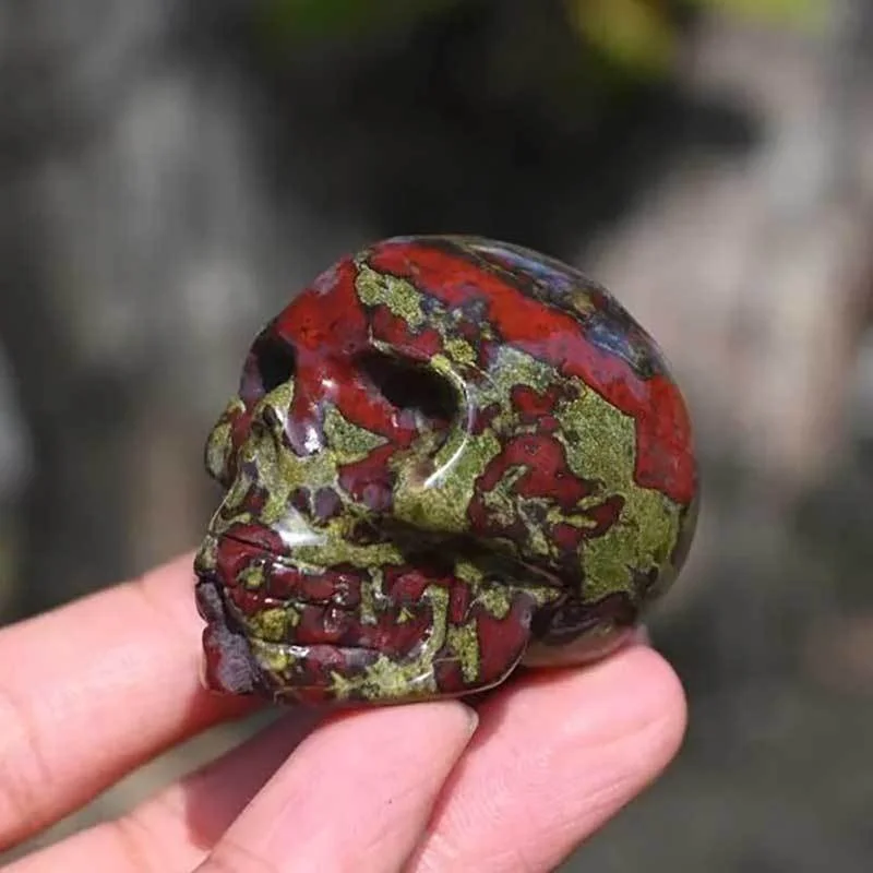 1PC Dragon Blood Skull -  Bohemian-Style Carved Dragon Bone Collection Art for Christmas, Valentine's Day Gifts , Dragon Decor