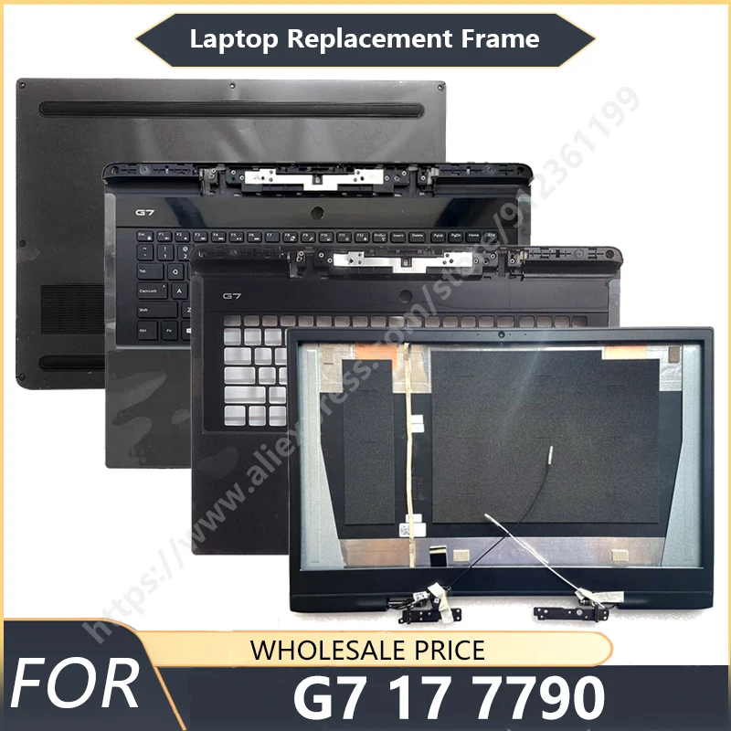 NEW For G7 17 7790 Black Laptop LCD Back Cover/Front Bezel/Hinges/Palmrest/Keyboard/Bottom /CaseLaptop Frames