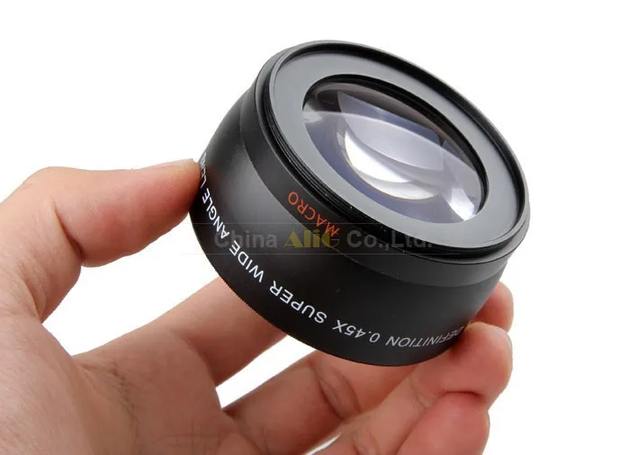 DSLR Camera Lens 0.45x Soft Fisheye Side Angle Macro Lens Filter for 60d 70d 600d 650d 700d 1200d 18-55mm 58mm Diameter Filter