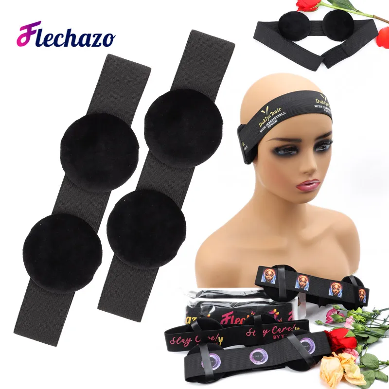 

Flechazo Lace Melt Bands With Ear Covers 5-30Sets Lace Melting Band For Wigs With Logo Customized