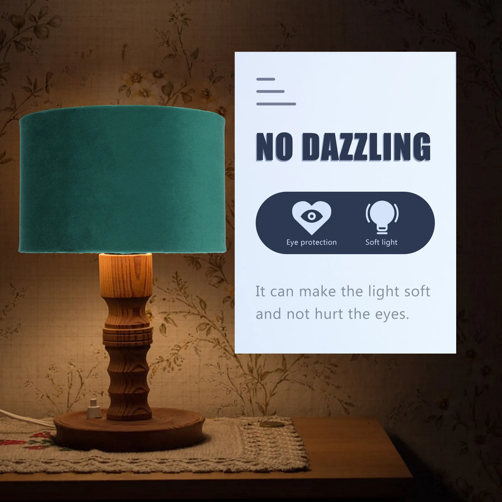 

Premium Cloth Lampshade Simple Elegant Decorative Light Cover Accessory for Desk Lamp Table Light Home Use Stylish Diffuse