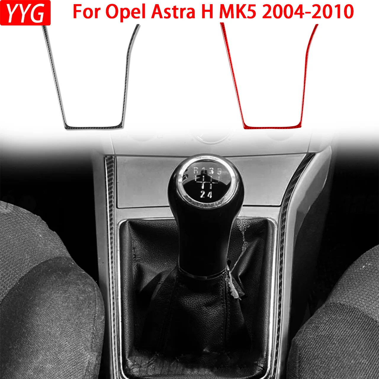 

For Opel Astra H MK5 2004-2010 Carbon Fiber Car Interior Accessories Manual Gear Shift Panel Outer Frame Decorative Stickers