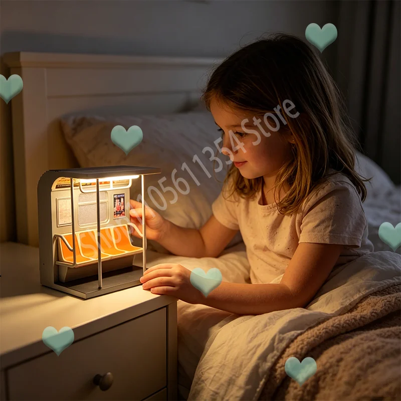 Subway Train Light, Cable Car Desk Lamp Retro LED Car Model Nightlight for Bedside Dorm Apartment