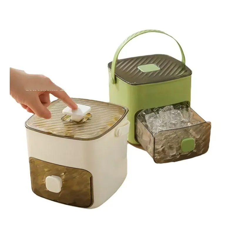 Boîte de stockage de glace Double couche avec couvercle, plateau à glaçons de grande capacité de qualité alimentaire, moule pour congélateur, bricolage, usage domestique et de cuisine