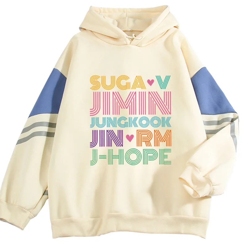 Jimin JUNG kOOK J-HOPE JIN SUGA V RM moletons masculinos/femininos Kpop moletom com capuz Jimin Merch para fãs cartão moletom roxo