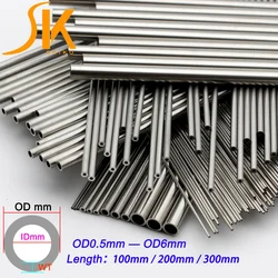 3-8pcs 304 stainless steel round capillary 100mm 200mm 300mm long seamless straight tube 0.5x0.3mm/4x3mm/6x4mm/2x1mm/2.5x1.5mm