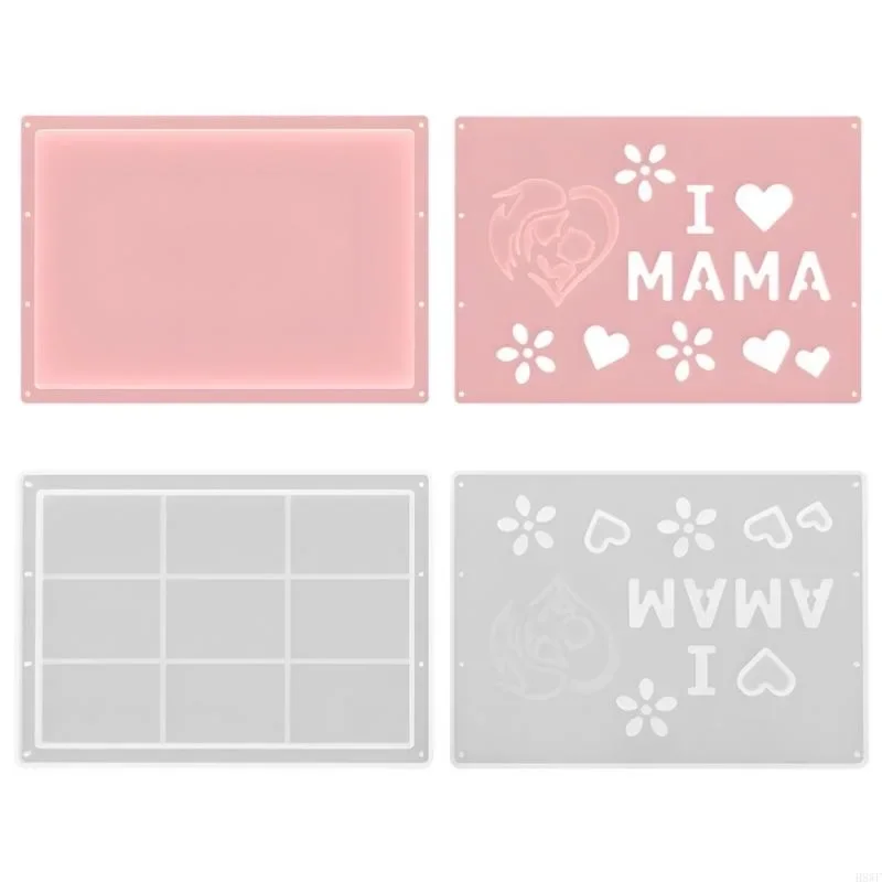 2pcs 2026 New model Advanced Multifuntional Silicone Handmade Storage Container Mold Hollow Letter Pattern H8WF