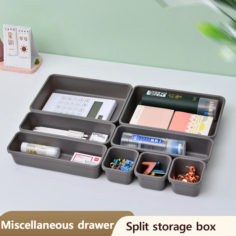 Premium 8Pcs Adjustable Drawer Organizer Box Set  Ideal for Storing Makeup, Sundries, Kitchenware, Bathroom Essentials & Jewelry