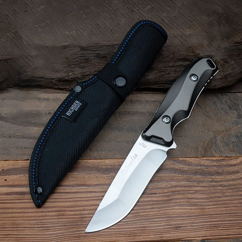 

Aviation Aluminum Handle Fixed Blade Knife 4CR13 Stainless Steel Outdoor Camping Straight Knifes Hunting Hand Tools For Survival