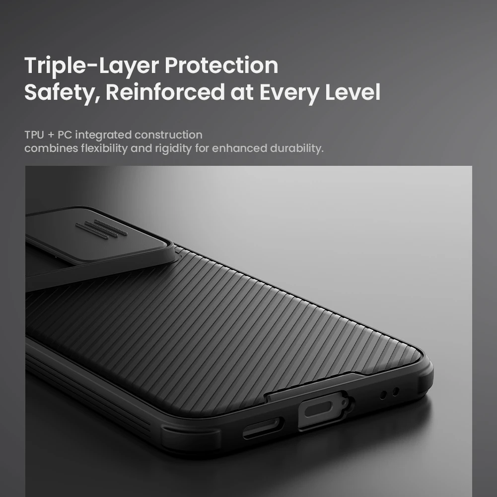 Für Samsung Galaxy S26FE Hülle NILLKIN Fitted Case Camshield Super Frosted Shield Case Objektivschutzabdeckung – Detail 6