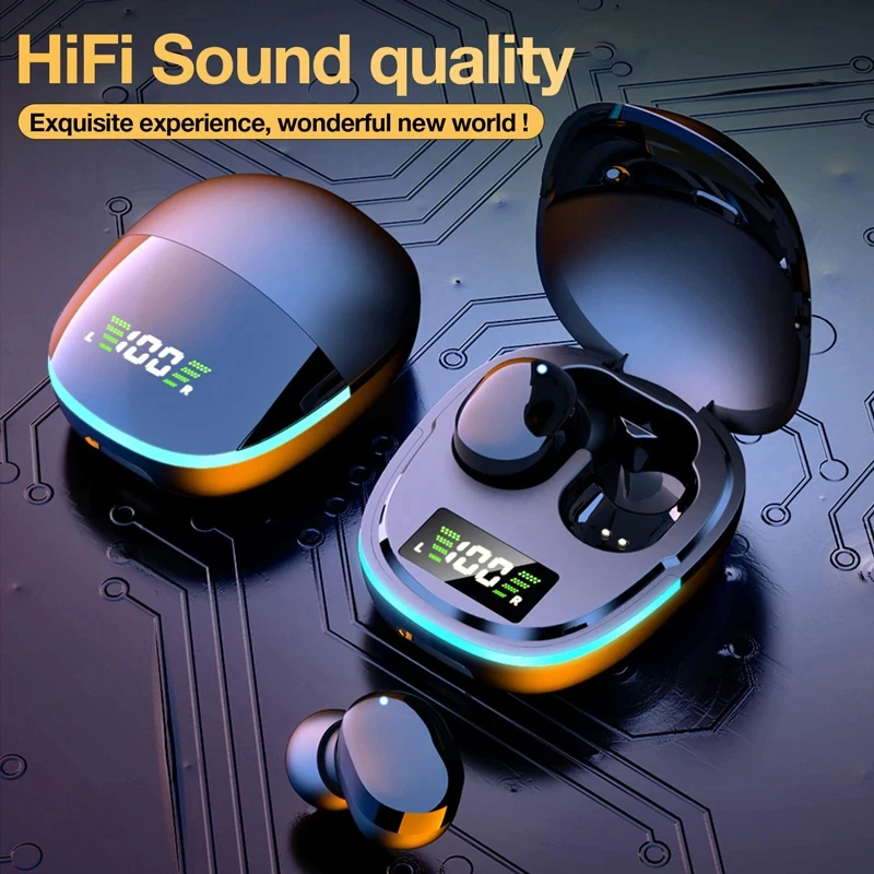 

Bluetooth Earphones Wireless Sport Headphones Touch Control HiFi Stereo Waterproof In-Ear Game Headset With Mic