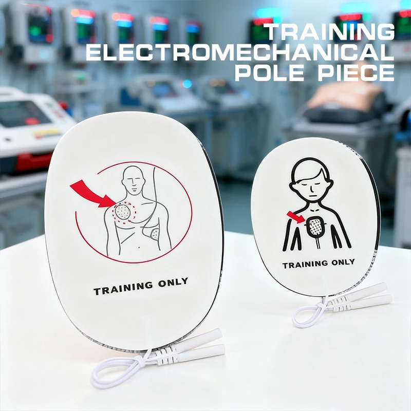 1 Pair AED Training Device Patches First Aid Training Replacement Pads Adult Kid Training Universal Trainer