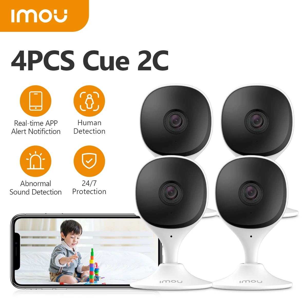 imou camera de seguranca interna wi fi ip sistema inteligente de vigilancia de seguranca com visao noturna monitor de bebe camera de bebe pcs 01