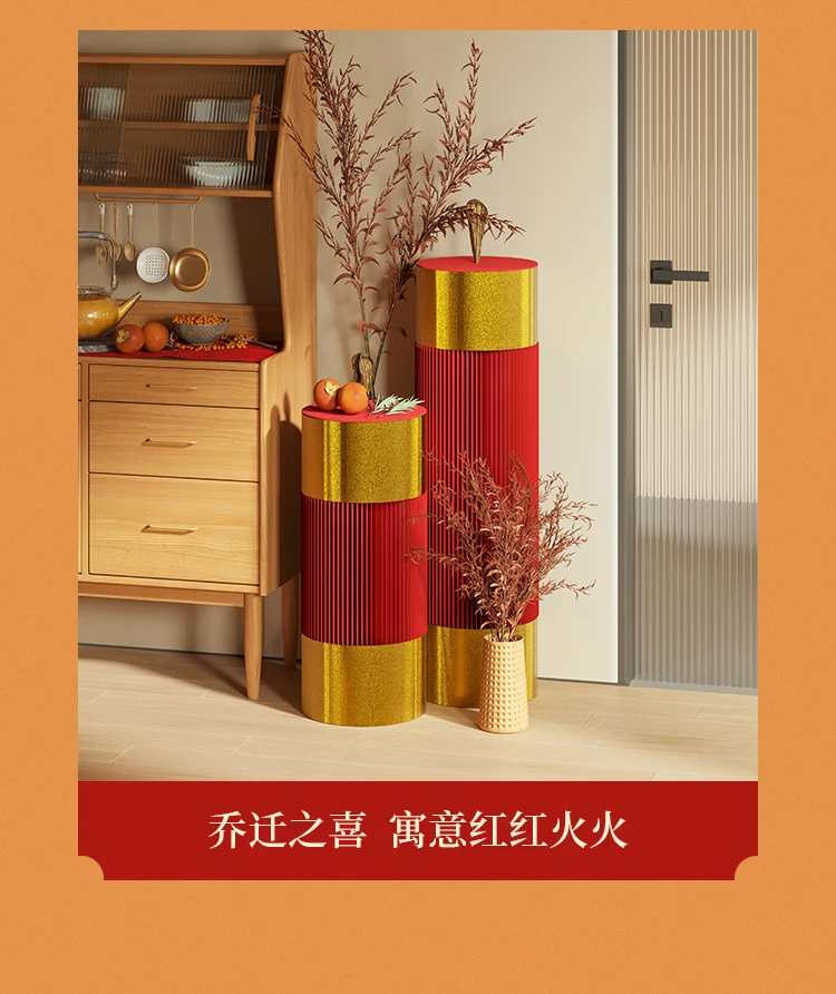 Shelf Display Decoration Booth Cylinder Festival Display Exhibition Installation