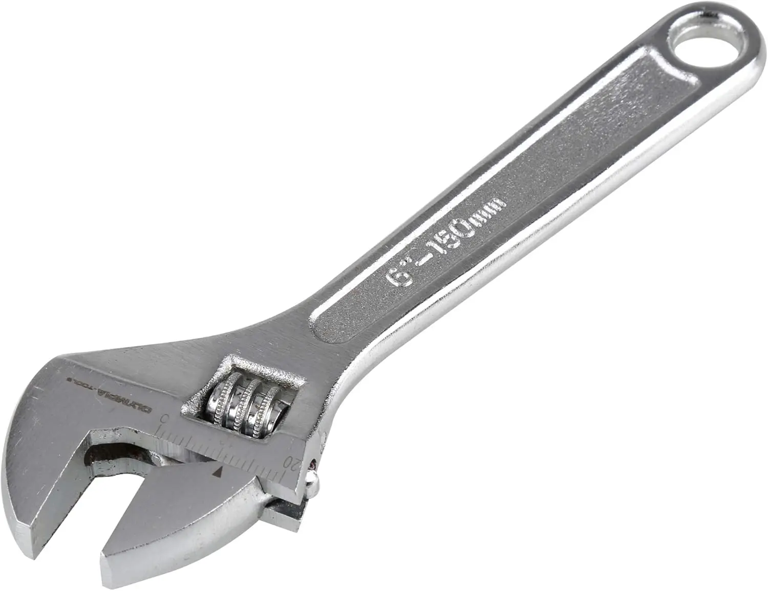 Olympia Tools 6" Adjustable Wrench, Heavy Duty Drop Forged Steel, Chrome Plated, Precision Machined Jaws, Rust Resistant