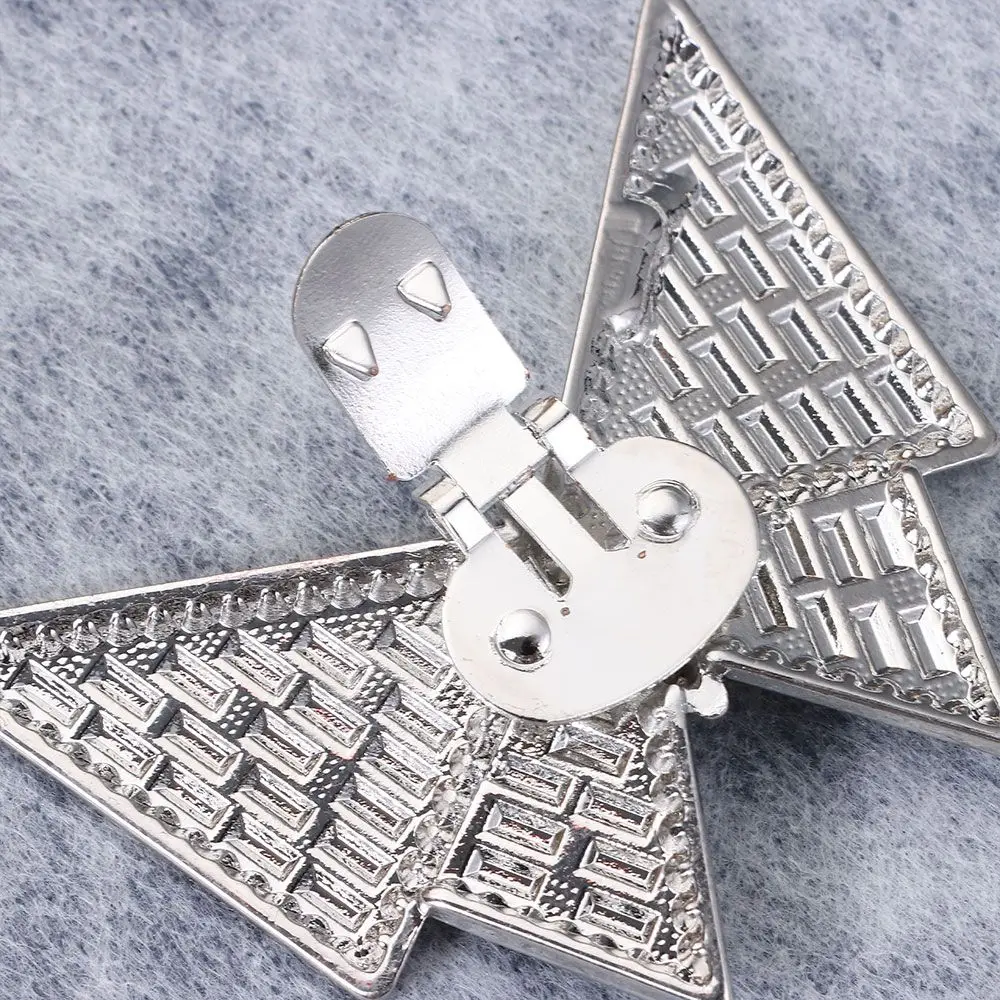 1PC Rhinestone Bride High Heel Butterfly Clamp Shoe Decorations Clip Charm Buckle Shiny Clips