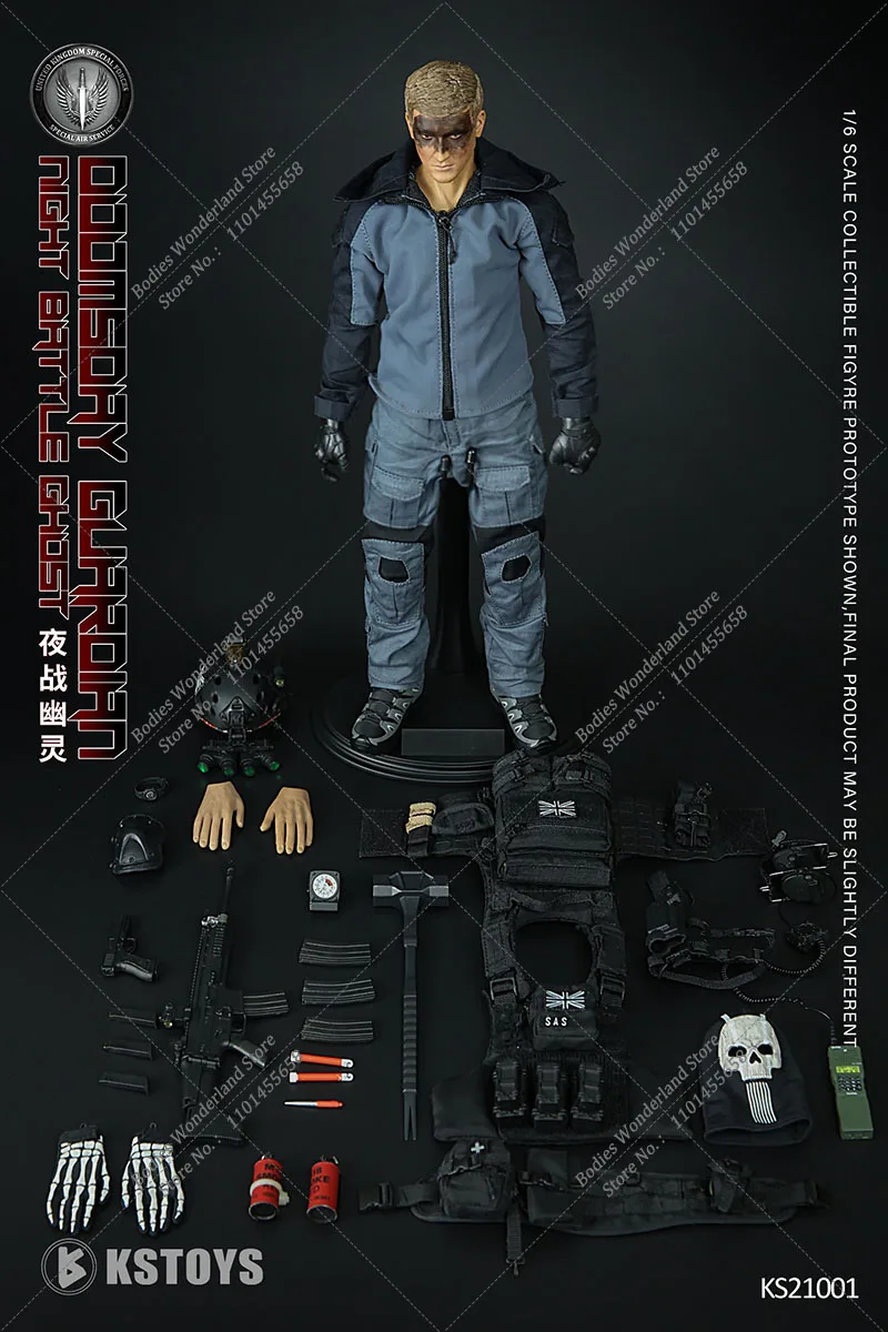 In Stock Original KSTOYS KS21001 1/6 Night Battle Ghost Male Soldier Doomsday Guardian Full Set 12inch Army Action Figure Model