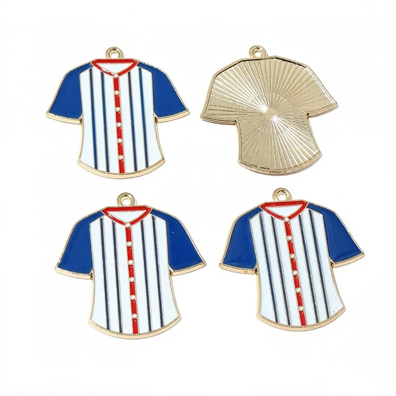 10pcs Enamel Baseball Charms Pendants Baseball Helmet Shoes DIY Jewelry Making Accessories for Necklace Keychain Bracelet image 5