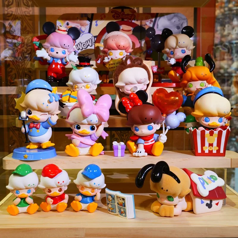 

Original Popmart Dimoo & Disney Dimoo World Series Blind Box Toys Kawaii Mickey Mouse Minnie Mouse Donald Duck Toy Xmas Gift